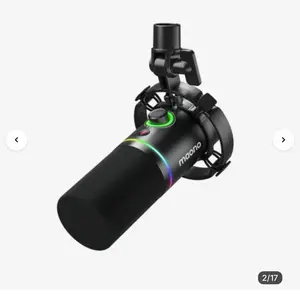 Maono Dynamic Microphone with RGB Lighting for Podcasts and Streaming High-Quality Sound Recording