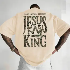 Jesus is King Statement men  T-Shirt,Christian Shirts for Men Jesus is King Tshirt God Faith Inspirational Religious Sayings Tees Funny Bible Verse Tops Tropical