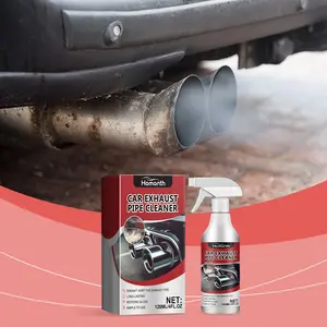 Automobile Exhaust Cleaner, No-Rinse Cleaning Spray for Automobile Exhaust Pipes, Decontamination and Rust Removal Cleaner, rust removal
