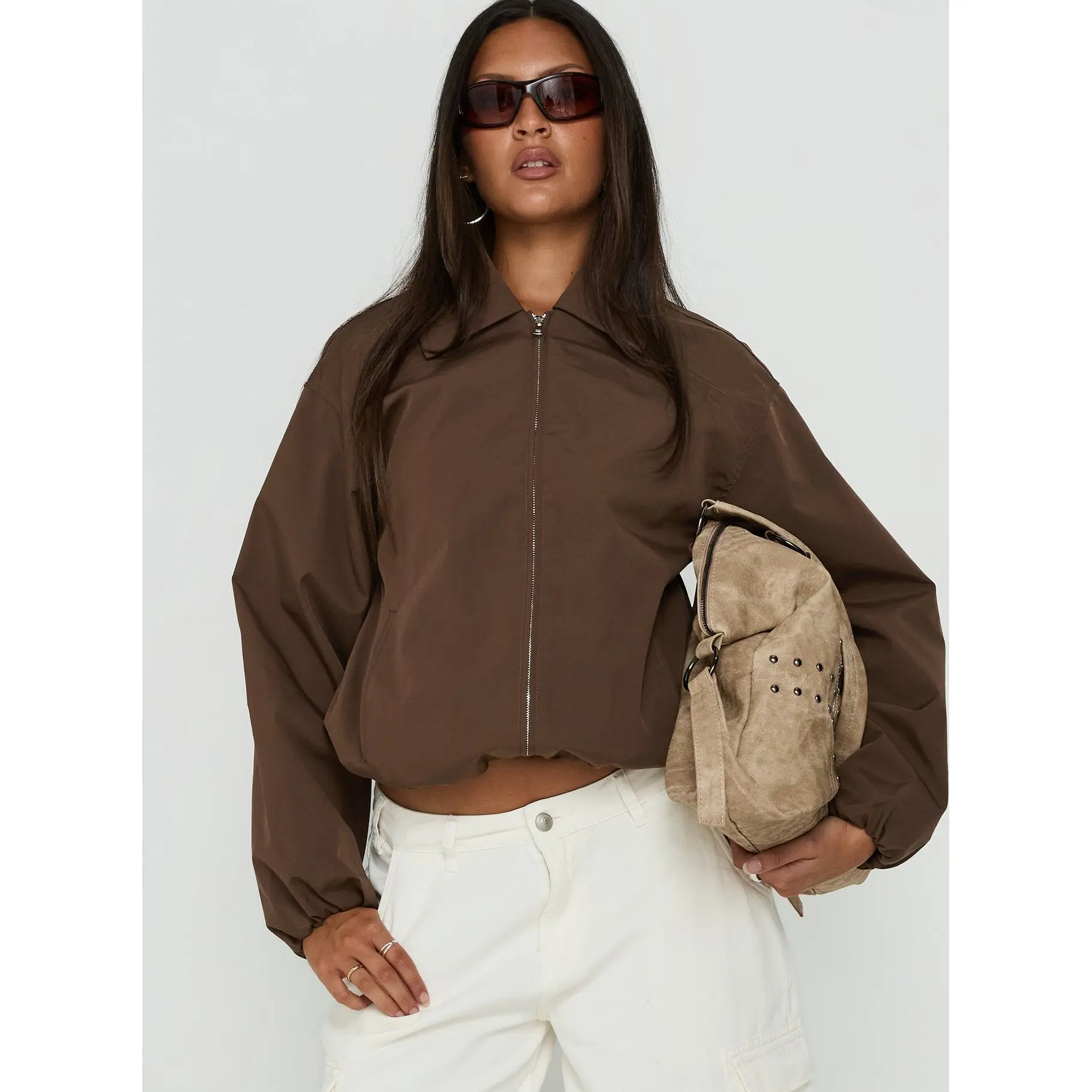 Scorpia Canvas Bomber Jacket Dark Brown Scorpia Canvas Bomber Jacket Dark Brown