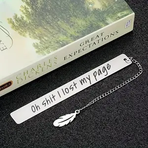 2 Metal Bookmarks Set, Stylish Stainless Steel Bookmarks for Book Lovers, Unique Creative Gift for Reading Enthusiasts