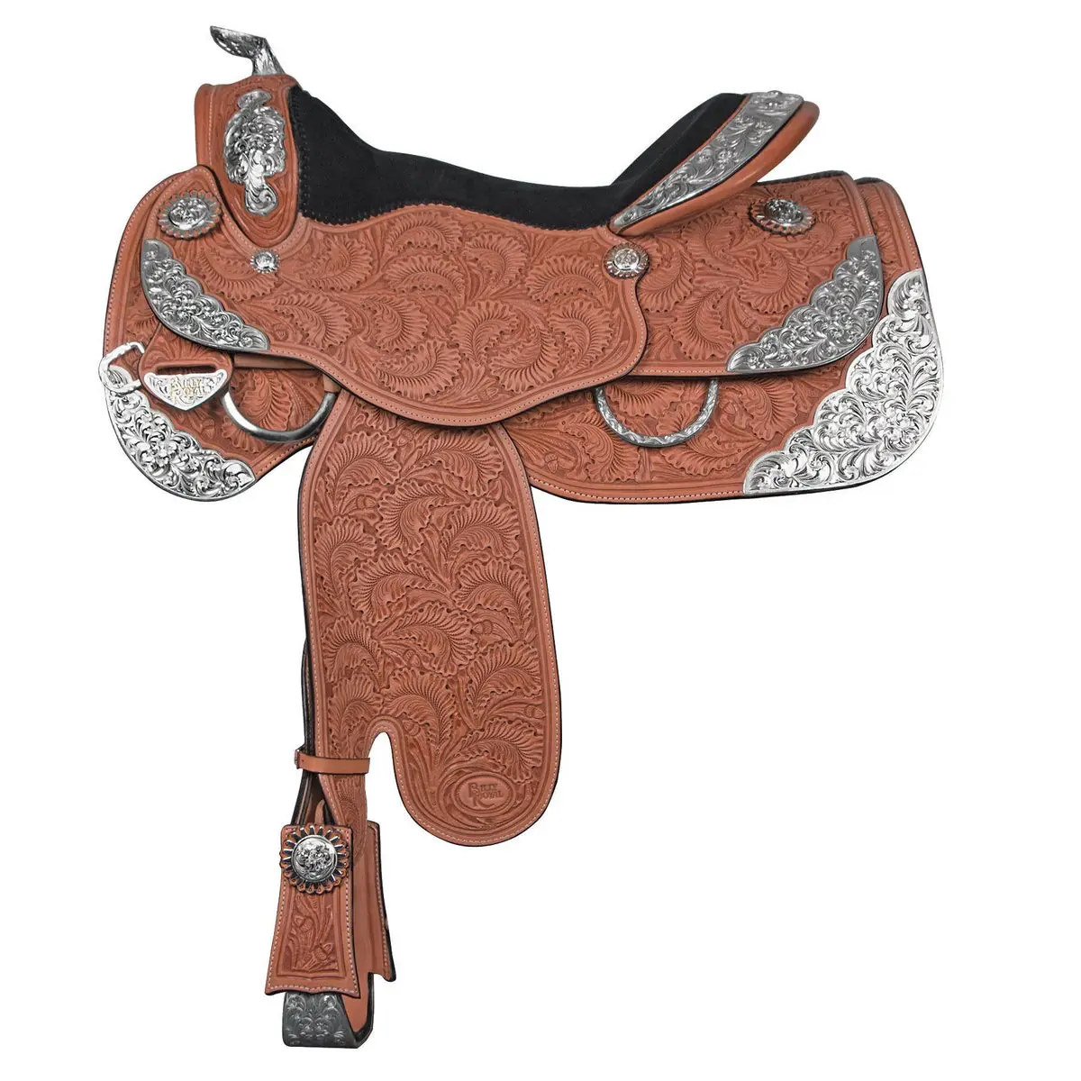Georgia Classic Western Show Saddle - Modern Fit with Close Contact Design, Flex Fenders, Oak Tooling, and Hand-Padded Suede Seat