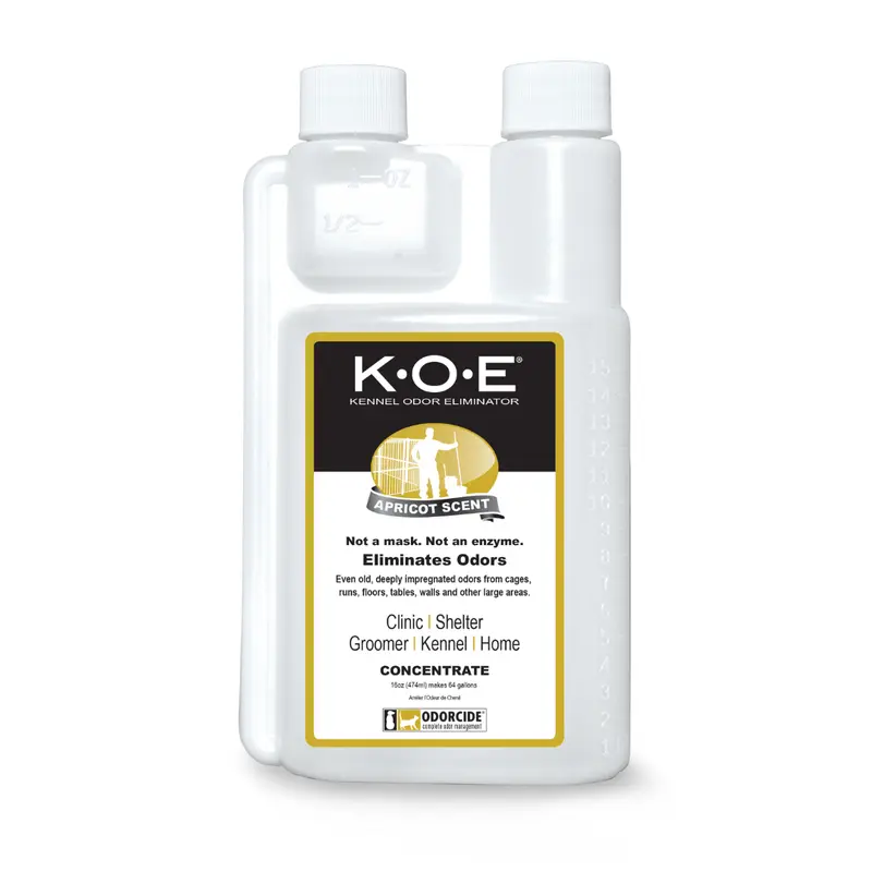 K.O.E. 16oz Concentrate - Kennel Odor Eliminator - Non-Enzymatic Formula, KOE (Apricot, Frost, Fresh or Original Scent) 16 oz Pint