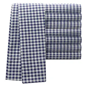 Gingham Print Sheet Set Navy