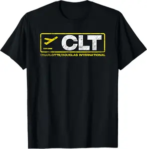 CLT Charlotte/Douglas Int'l Airport Code Pilot T-shirt