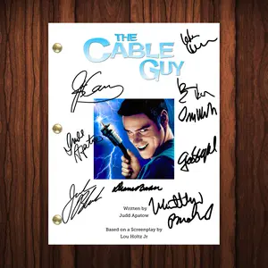 The Cable Guy Movie Autographed Signed Movie Script Reprint Full Screenplay Full Script Jim Carrey Chip Douglas