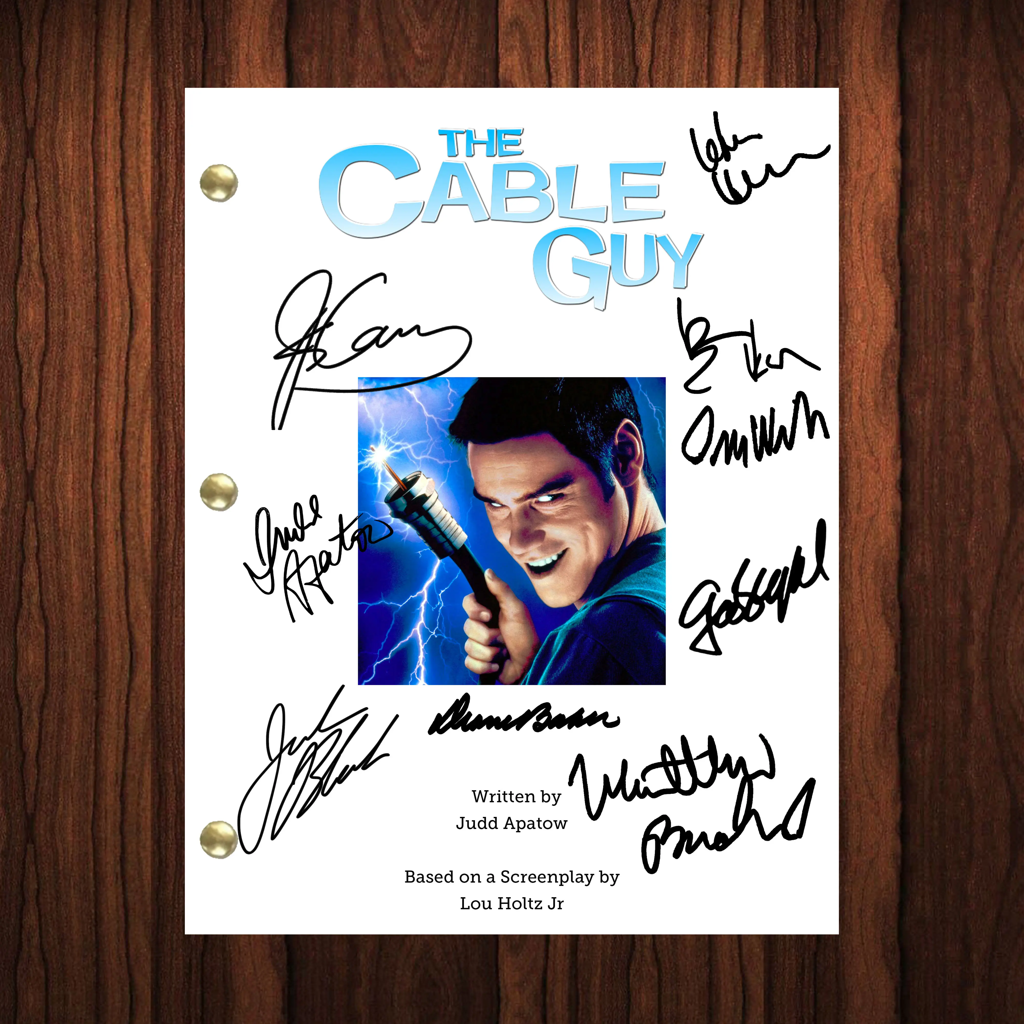 The Cable Guy Movie Autographed Signed Movie Script Reprint Full Screenplay Full Script Jim Carrey Chip Douglas