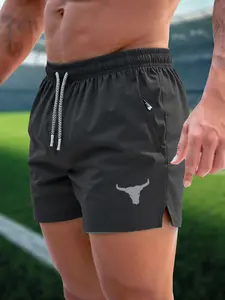 Men's Quick-Dry Athletic Swim Shorts with Zippered Side Pocket, Lightweight Polyester for Swimming and Running, Breathable Casual Outdoor Vacation Shorts, Swimwear Shorts