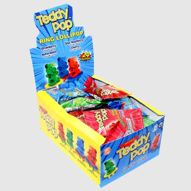 SOUR TEDDY POP 24PK 15G