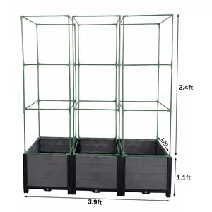 Ultimate All‑in‑One garden solution for various planting demands, consisted of customized garden beds and accessories.   Perfect options for Climbing plants, herbs or Tubular veggies, ideal planter boxes displayed on garden, porch, patio and balcony