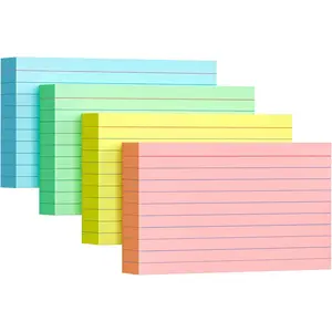 4x6 Colored Ruled Index Cards 160 Pack 4 Colors 40 Per Pack Individually Wrapped Heavy Flash Note Cards for Study Office Home School