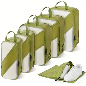 Shrunk Packaging Cube 6 Sets Travel Essentials Buggy Bag for Luggage Travel Accessories