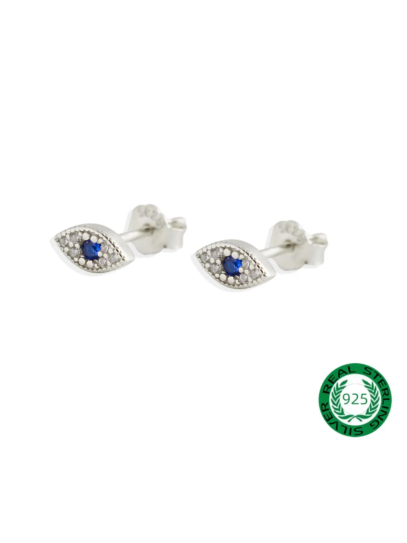 925 Sterling Silver Fashion Eye Design Earrings for Women, Elegant Jewelry for Party, Daily Clothing Decor, Trendy Exquisite Jewelry for Birthday Gif