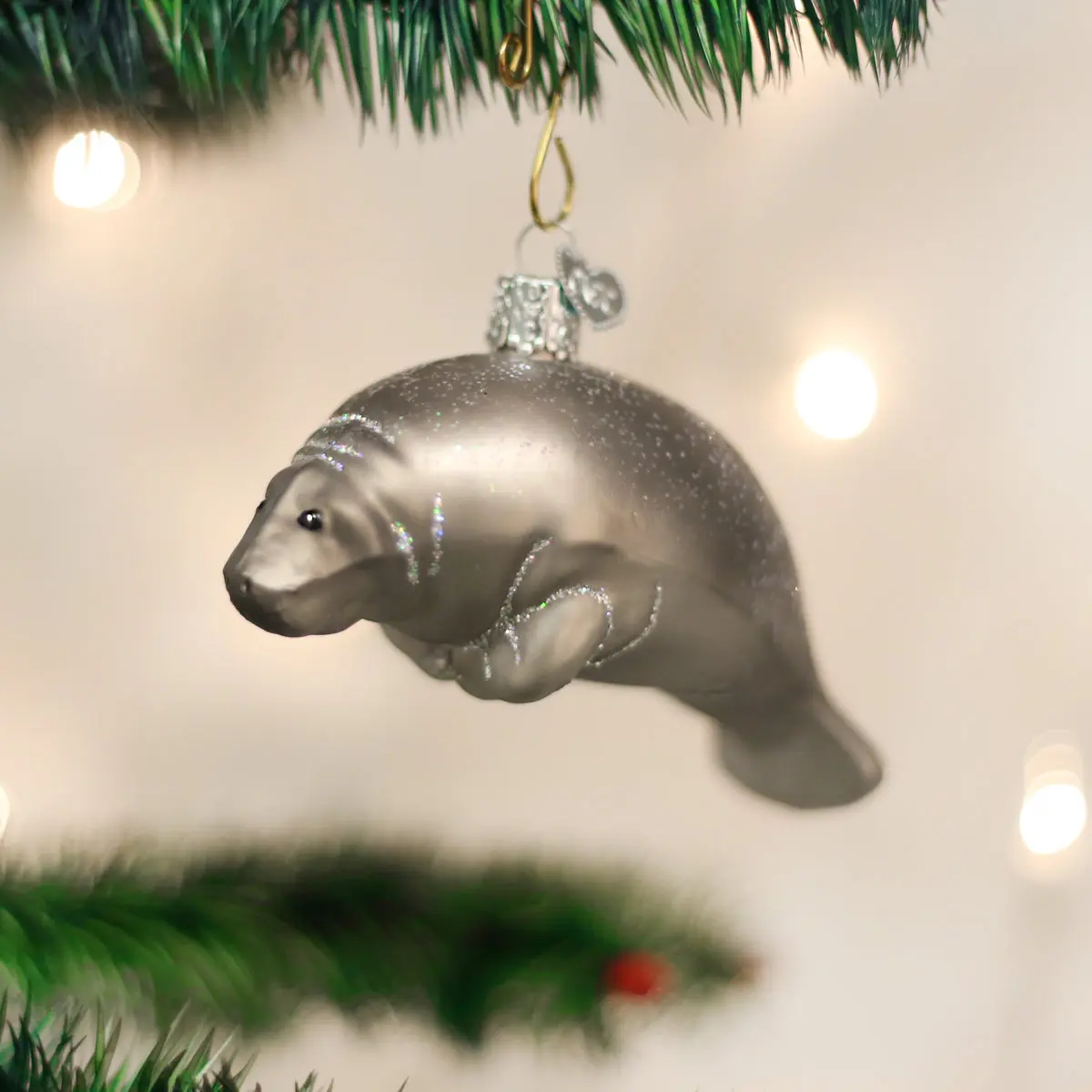 Manatee Ornament, Festive Home Decor Manatee Ornament, Festive Home Decor