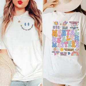 Mental Health Matters Shirt, Mental Health Shirts, Women Inspirational Graphic Printed Shirts, Inspirational Gifts, Gift for Her, Womenswear Top Fabric Tee