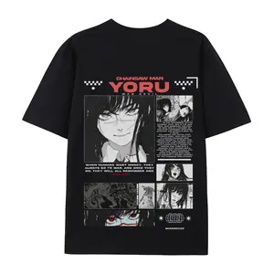 Yoru CSM T-shirt, fun anime reference top, Asa Mitaka Christmas comic T-shirt, Japanese otaku streetwear, unisex printed top, cool anime clothing gift, Chainsaw Man fan Christmas outfit.