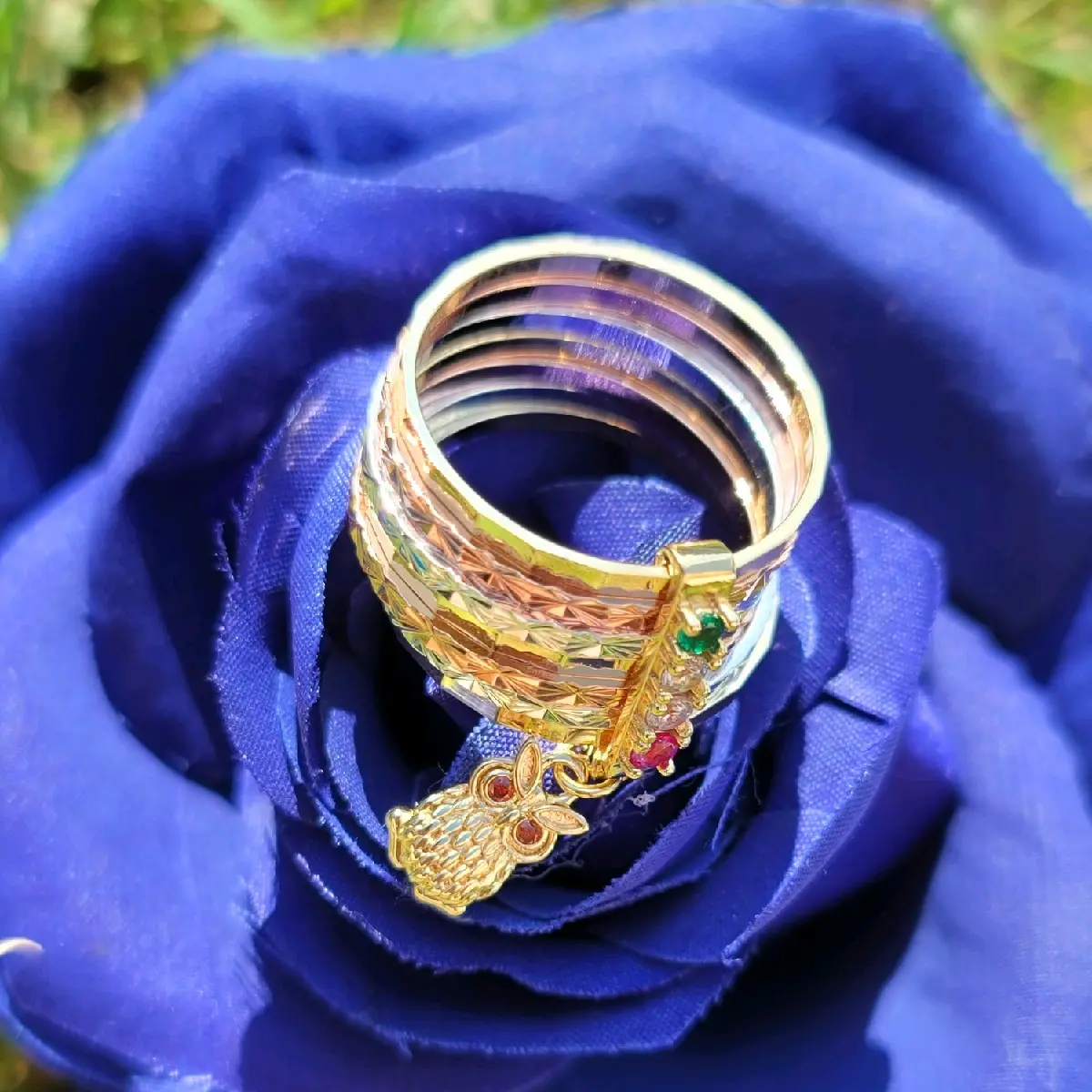 Tricolor buho ring Tricolor buho ring