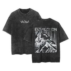 Neon Genesis Evangelion - Shin Seiki Evangelion Anime Manga Washed Heavy Cotton T-shirt, Gift For Anime Fan, Anime Lover, Manga Lover Gift Gift For Him Gift For Her