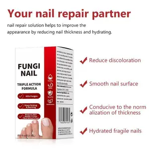 Fungi Nail Triple Action Formula - 0.5 fl oz Liquid Treatment for Nail Fungus, Antifungal Solution, Repair & Restore Damaged Nails, Enhanced Formula