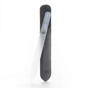GERMANIKURE Crystal Glass Nail File with Suede Case – Ethical, Czech-Made Manicure & Pedicure Tool