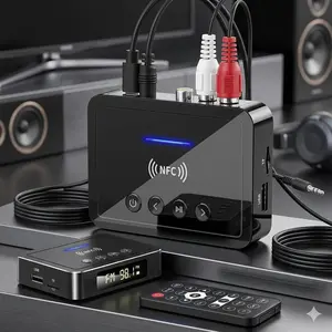 3-in-1 wireless audio adapter, multi-functional transmitter and receiver, HiFi stereo music converter, essential for home theater, car audio, and streaming media devices.