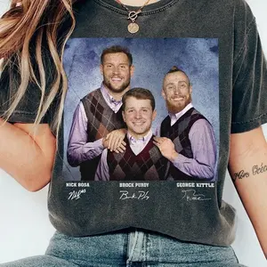 [ SPORTS GRAPHIC TEE - SALE UP TO 45% ] Nick Bosa George Kittle Brock Purdy Football Shirt, San Francisco Step Bros Tee, Funny Football Gift Unisex