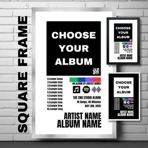 Custom Framed Album Poster - Custom Posters For Independent Artist’s - Framed Album’s