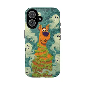 420 Scooby Phone Case - Funny Trippy Cartoon Design - Aesthetic Stoner Vibes for iPhone 7-17 (Plus, Pro, Pro Max) & Samsung 21-24 (Plus, Ultra)