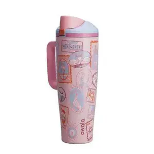 [NEW 2026] Owala FreeSip Sway 40oz Sending Love Limited Edition Water Bottle – Leakproof Insulated Stainless Steel Tumbler with Built-In Straw, Handle & 24H Cold Retention