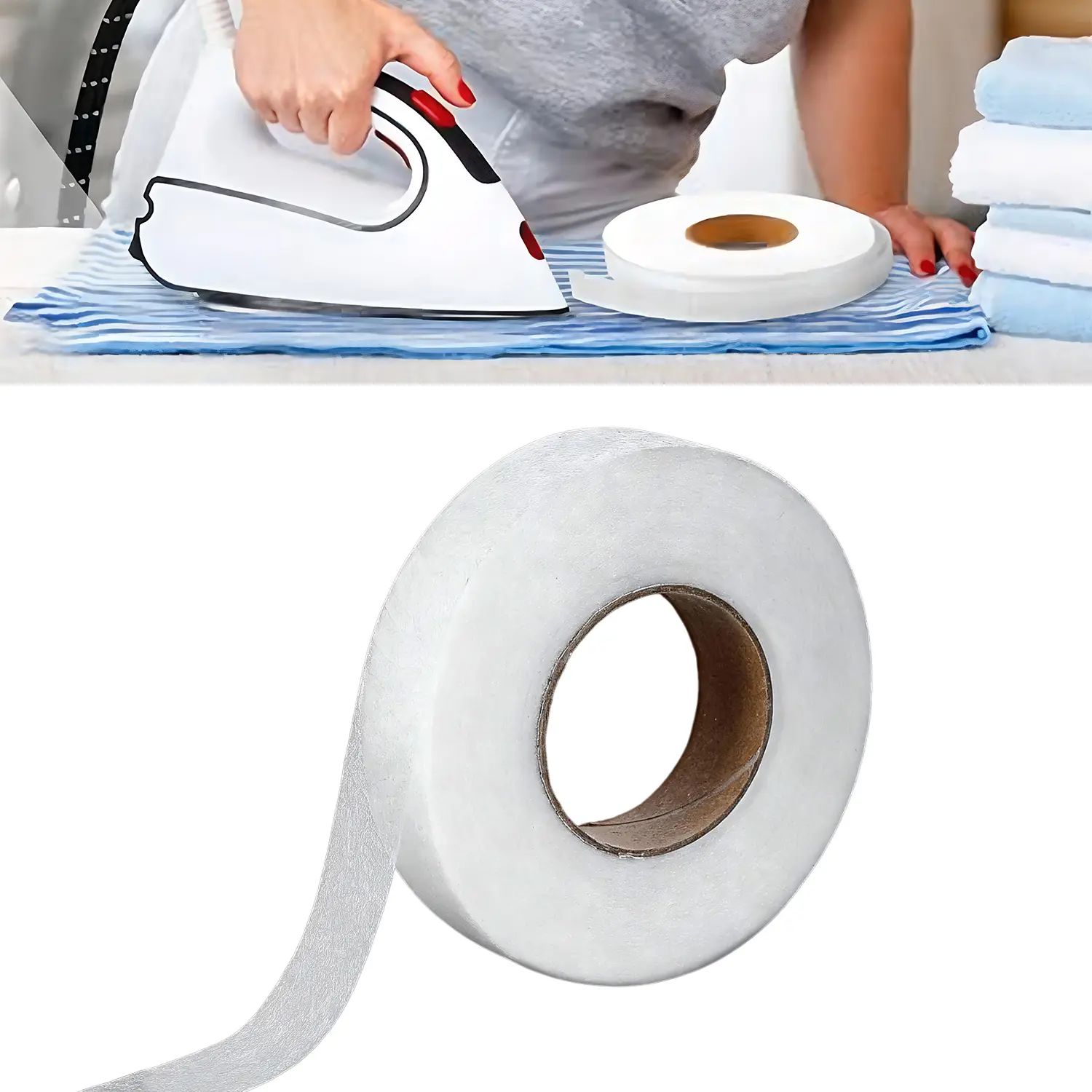 25x59 Inch Hot Melt Non-Woven Double-Sided Adhesive Lining - Iron-On Adhesive Fabric for Clothes, Versatile Use, Easy to Use, Mother's Day Gift