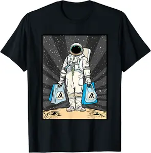 Cryptocurrency Talk - To The Moon Algorand Space Man Merch T-Shirt - Rosazamorap Shop N35B08WM7H1H6