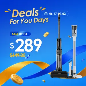 Tineco FLOOR ONE Switch S6 Wet Dry Vacuum Cleaner,Smart Floor Washer,5-in-1 Multi-Function,Self-Cleaning,5min Flash Dry, ZeroTangle Brush,Dual-Edge Cleaning,Whole-House Cleaning, Handheld Vacuum, Battery Powered Vacuum, Multi Surface Vacuum