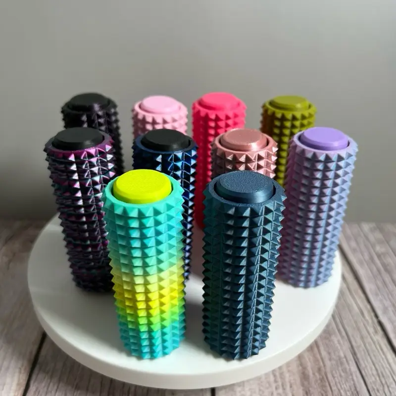 The Spiky Click Stick Figurine By LoopsPrintLab | Double Sided, Stress Relief, Collectible, ADHD, Mechanical Switch, 3D Print