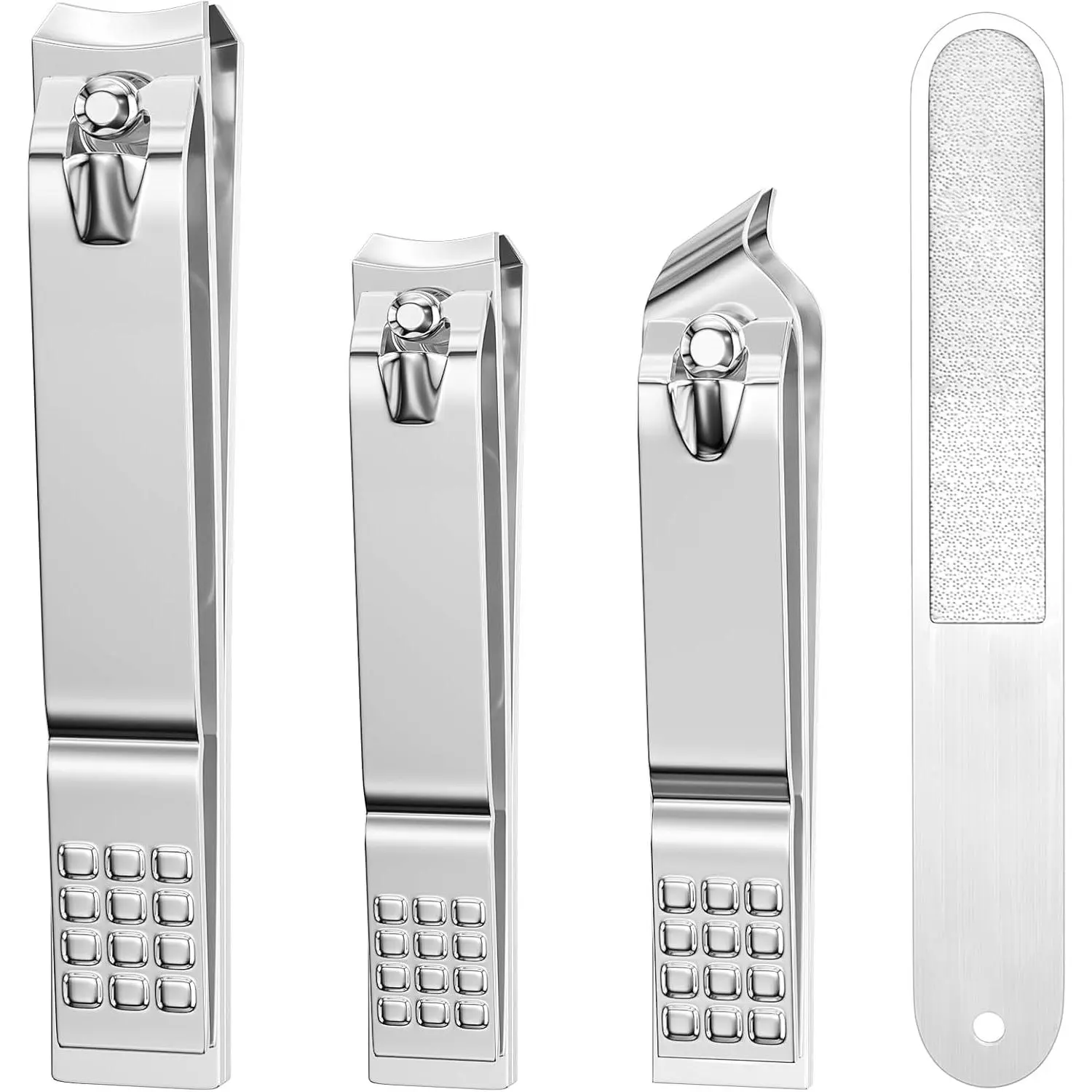Nail Clippers for Men Women, 4 PCS Nail Clipper Set, Premium Toenail Clippers, Fingernail Clipper, Ultra Sharp Toe Nail Clippers, Nail Cutter, Finger Nail Clippers Adult, Blue