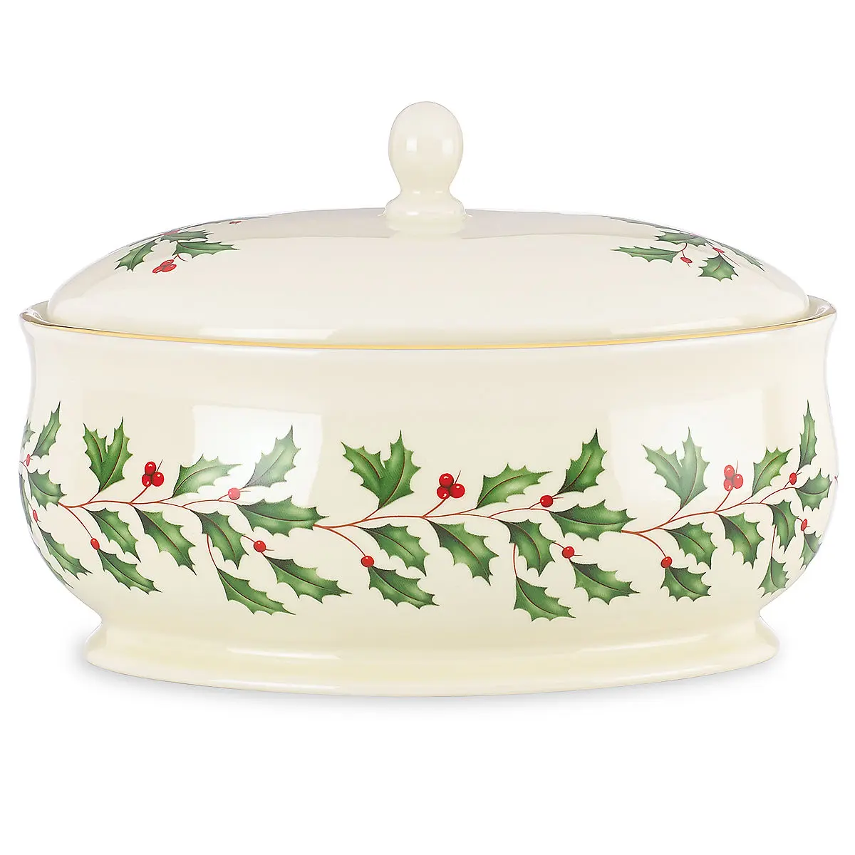 Lenox 863646 Small Holiday Covered Dish, Kitchen Tableware Dinner Plate