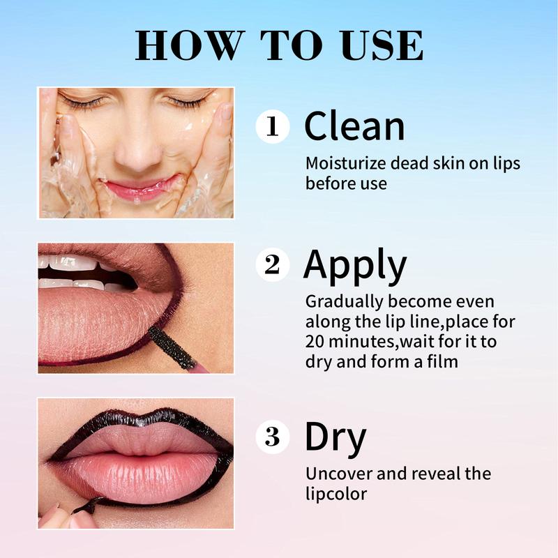 Buy 1 Get 1 Free Wine Red Peel-Off Lip Liner Pencil Plumps Lip Lines Enhances Lip Color Long-Lasting Transfer-Proof Waterproof Lip Makeup Set