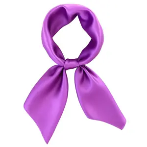 Lilac Purple Satin Scarf 19x19" Bandana Neckerchief Pocket Square Western Cowgirl