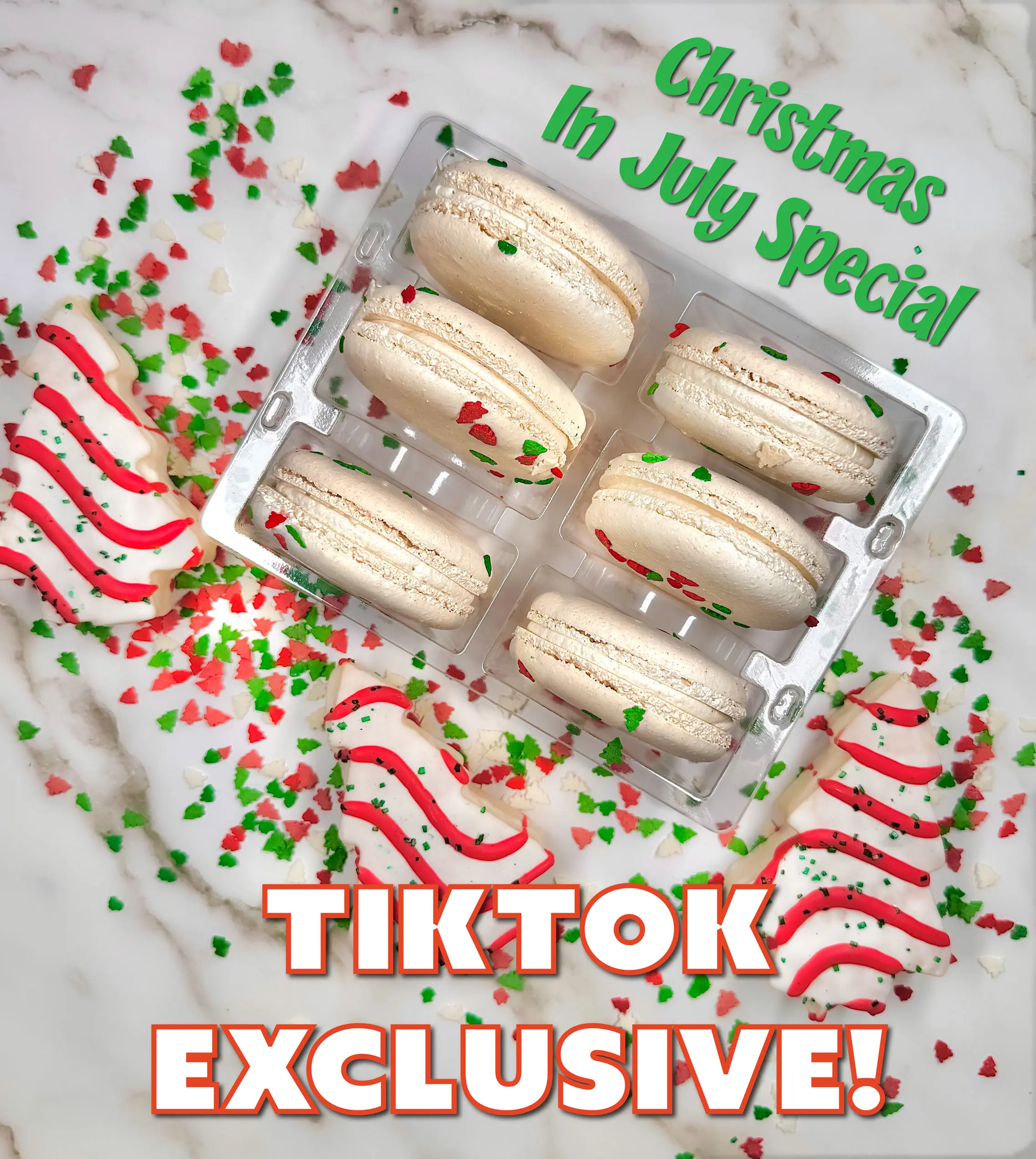Christmas Tree Cake XL French Macarons - Pack of 6