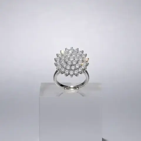 Women's Elegant Rhinestone Decorated Ring, Exquisite Trendy Ring, Statement Ring, Beautiful Rings, Fashionable Jewelry for Party & Daily Wear, Ideal Gift, Copper Rings
