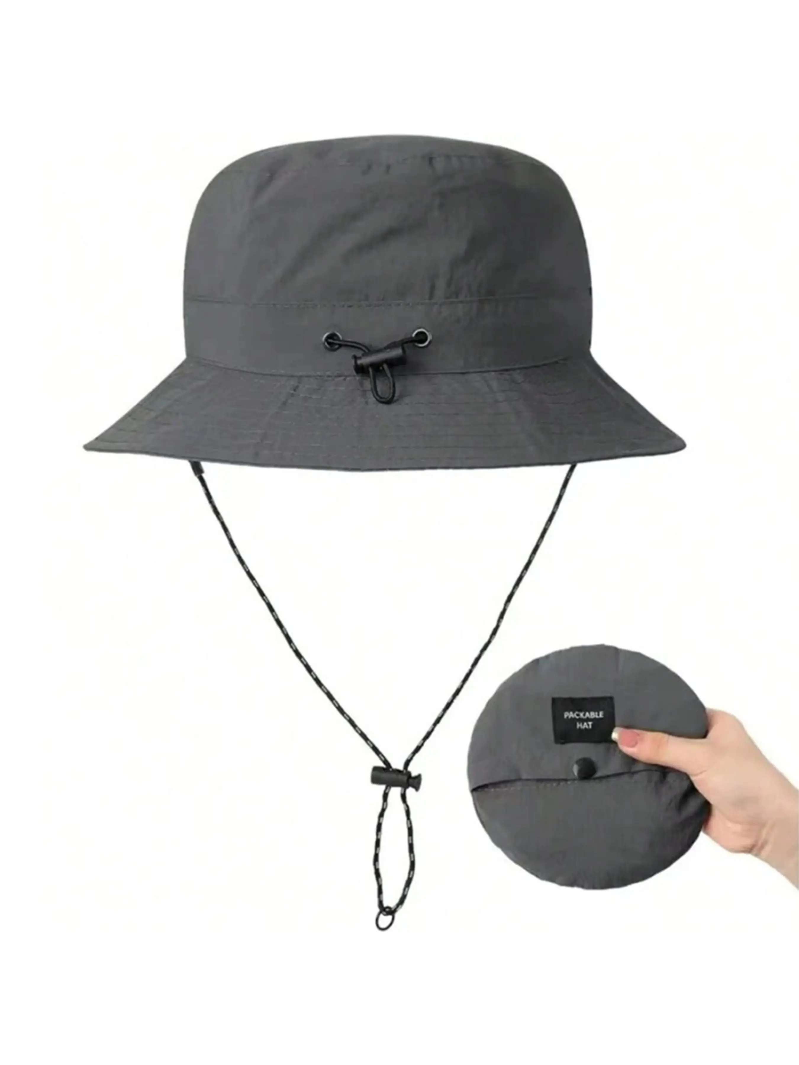 Foldable Fisherman Hat with Backpack Buckle, Unisex Sun Protection Cap, Outdoor Adventure Hat, Multifunctional Buniye Hat for Sunny and Rainy Days, High Quality Hat