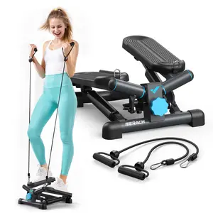 MERACH Steppers for Exercise, Space-saving Stair Stepper with Resistance Bands, Mini Stepper for Home And Office Use with 330 LBS Loading Capacity, Hydraulic Fitness Stepper with LCD Monitor,  TikTokShopBlackFriday