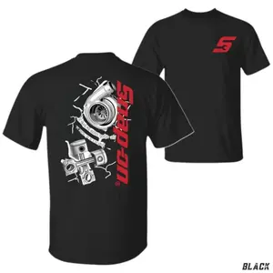 🛠️🚀 Snap-On Turbo Piston T-Shirt – Black Tee with Small Front Logo & Turbocharger Back Graphic Mechanic Style, Snap-On Brand, Unisex Casual Wear, Car Enthusiast Gift, Menswear Streetwear Top