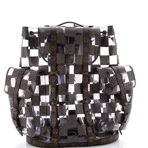 Pre-owned Louis Vuitton Canvas Coated, Pvc Backpacks Christopher Backpack Limited Edition Monogram Chess Canvas and PVC GM by Rebag