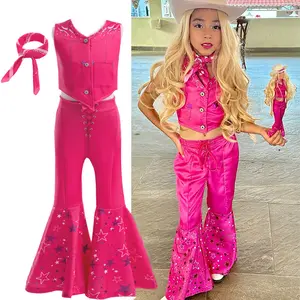 02 Korean Fashion Children's Set Puffie Tutu Barbie Themed Design For Kids Wear Pink Tulle Barbie Kidswear Fashionista Tulle Fits