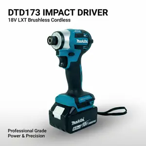 Makita DTD173   High Power Lithium   High-Torque Impact      Variable Speed     Kit  Drill Household Tool   Cordless Portable Wrench Set