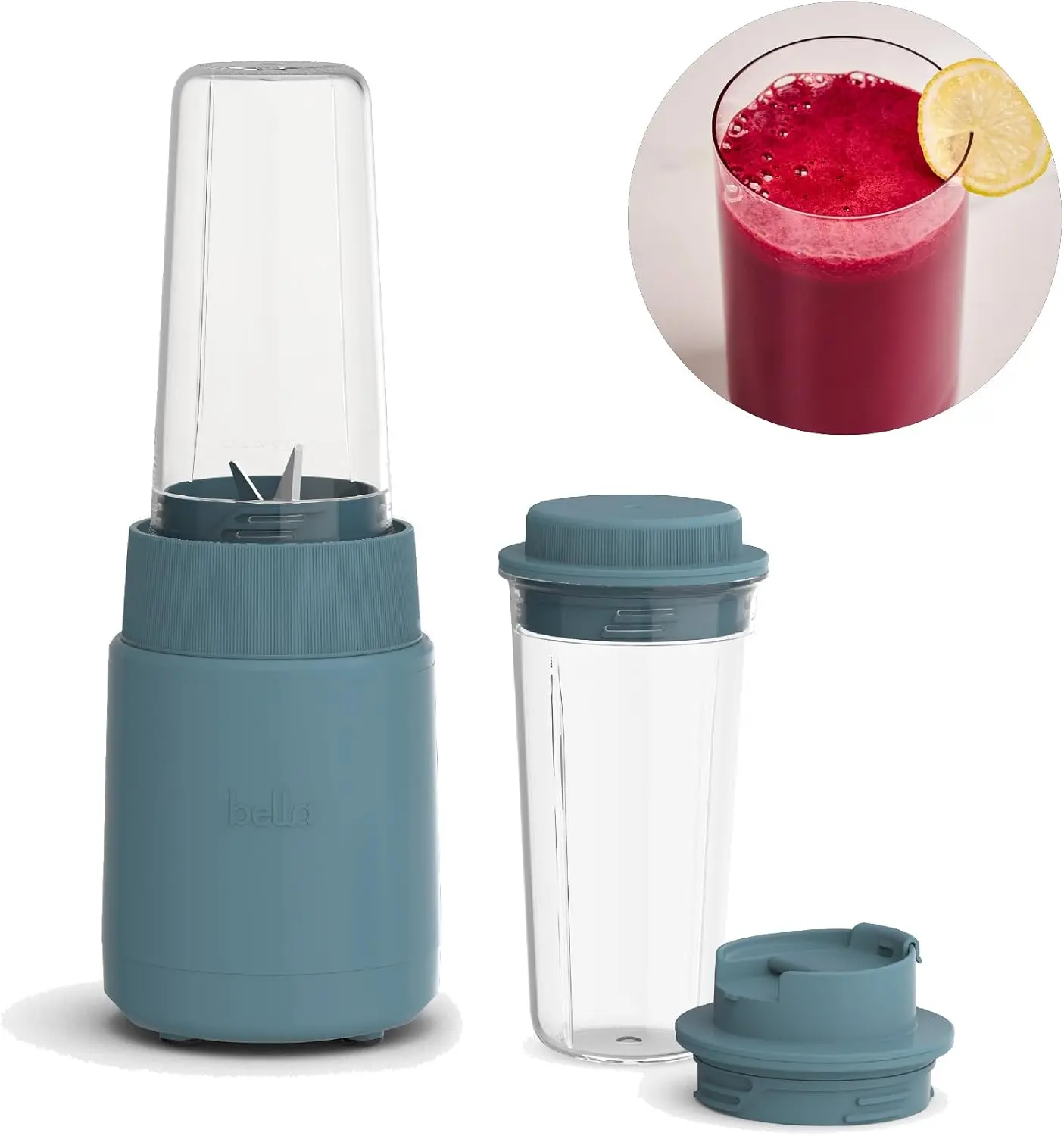 bella Rocket Blender 6-Piece Set with Stacking Cups, Surf