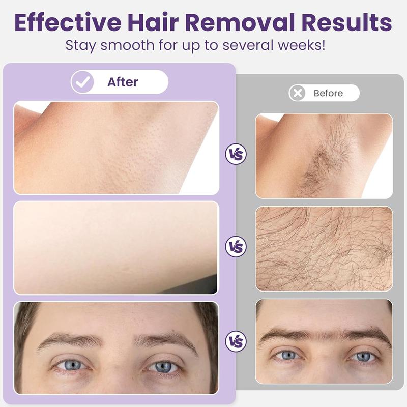 Brazilian and Bikini Waxing Kit,Portable Electric Wax Warmer Kit For Body Hair Removal - Melting Pot Hot Wax Heater with Accessories for Facial, Bikini, Armpit Waxing at Home for All Genders