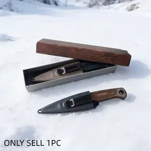 1pc 203 Straight Knife, Portable Edc Pocket Knife, Non-Slip Handle, Fishing Knife, High-Quality Camping Travel Tool, Perfect Gift