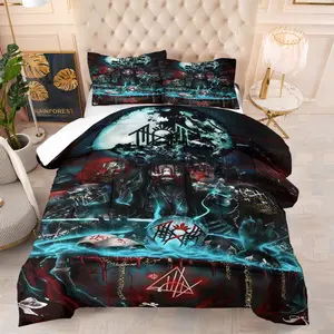 Sleep Token Comforter Set (2/3-Piece, 1 Comforter + 1-2 Pillowcases, No Pillow Inserts Included), Dark Art & Band Symbol Print, Soft Bedding, Perfect for Bedroom Decor, Ideal Gift for Sleep Token Fans