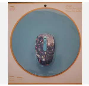 Winx Blue Terazzo Wireless Mouse and Mouse Pad Bundle